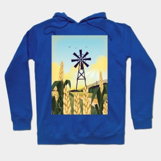 Rural farm landscape. Hoodie